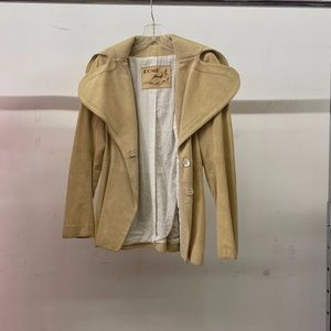 Nude Suede Coat